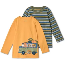Tchibo - 2 Kinder-Langarmshirts - Baby - Gr. 50/56 - senfgelb