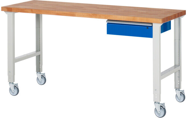 Rau Établi mobile réglable en hauteur 7001A1, L2000xP700xH950-1000mm (05-7001A1-207B4H4.11)