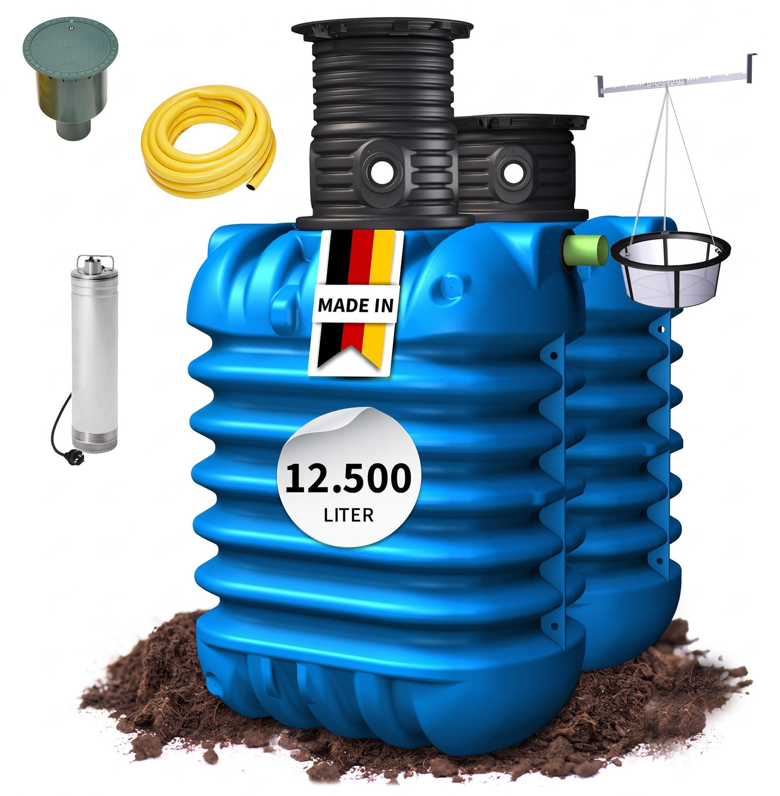Graf 4rain MODULARIS ondergrondse regenwatertank-pakket Tuin-Comfort 12500 L
