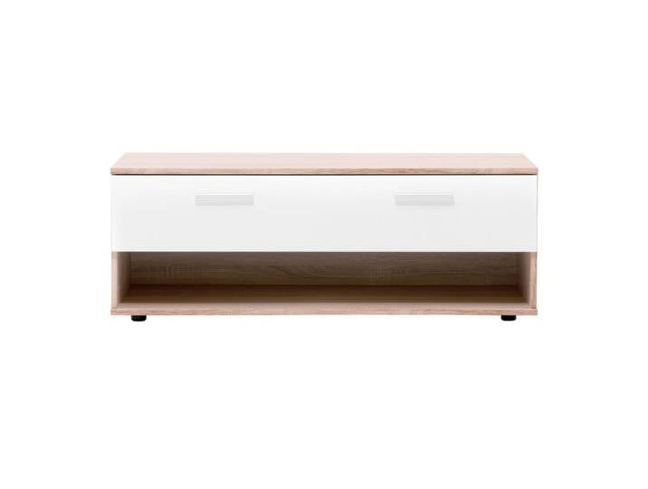 Table basse TOLEDO décor chêne sonoma et blanc