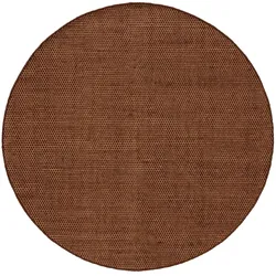 benuta Pure Wollteppich Rund Rocco Braun ø 150 cm rund - Naturfaserteppich aus Wolle