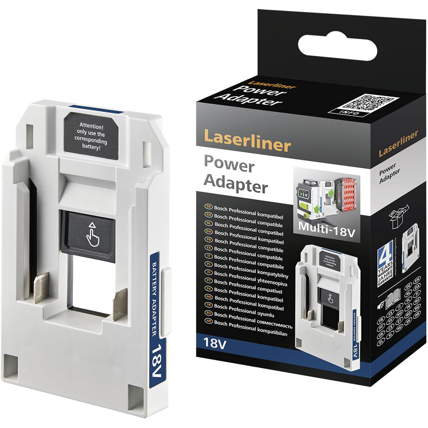 Laserliner PowerAdapter voor Bosch 18V Professional en Laserliner Multi-18V apparaten, IP54