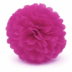 Creativery 1 Pompon 20cm Seidenpapier Pompoms Papierblumen Hängedeko Partydeko Kugeln Fuchsia