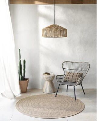 Livabliss Encore Farmhouse Medallion Indoor/Outdoor Area Rug