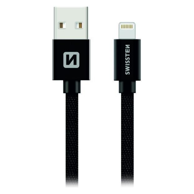 Swissten Datenkabel Textil USB / Lightning 1.2 M (1.20 m, USB 2.0) (71523201)