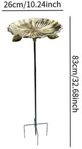 Uplifted Goods Freestanding Metal Bird Bath And Feeder For Outdoor Decor f