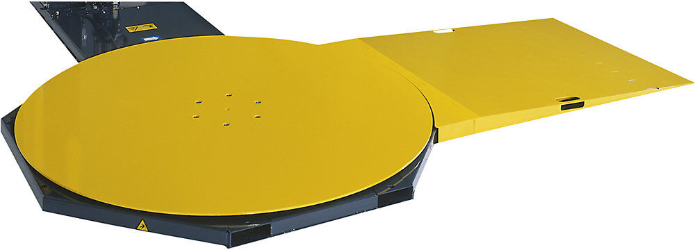 kaiserkraft Auffahrrampe für Palettenwickler, für Drehteller Ø 1500 mm, gelb