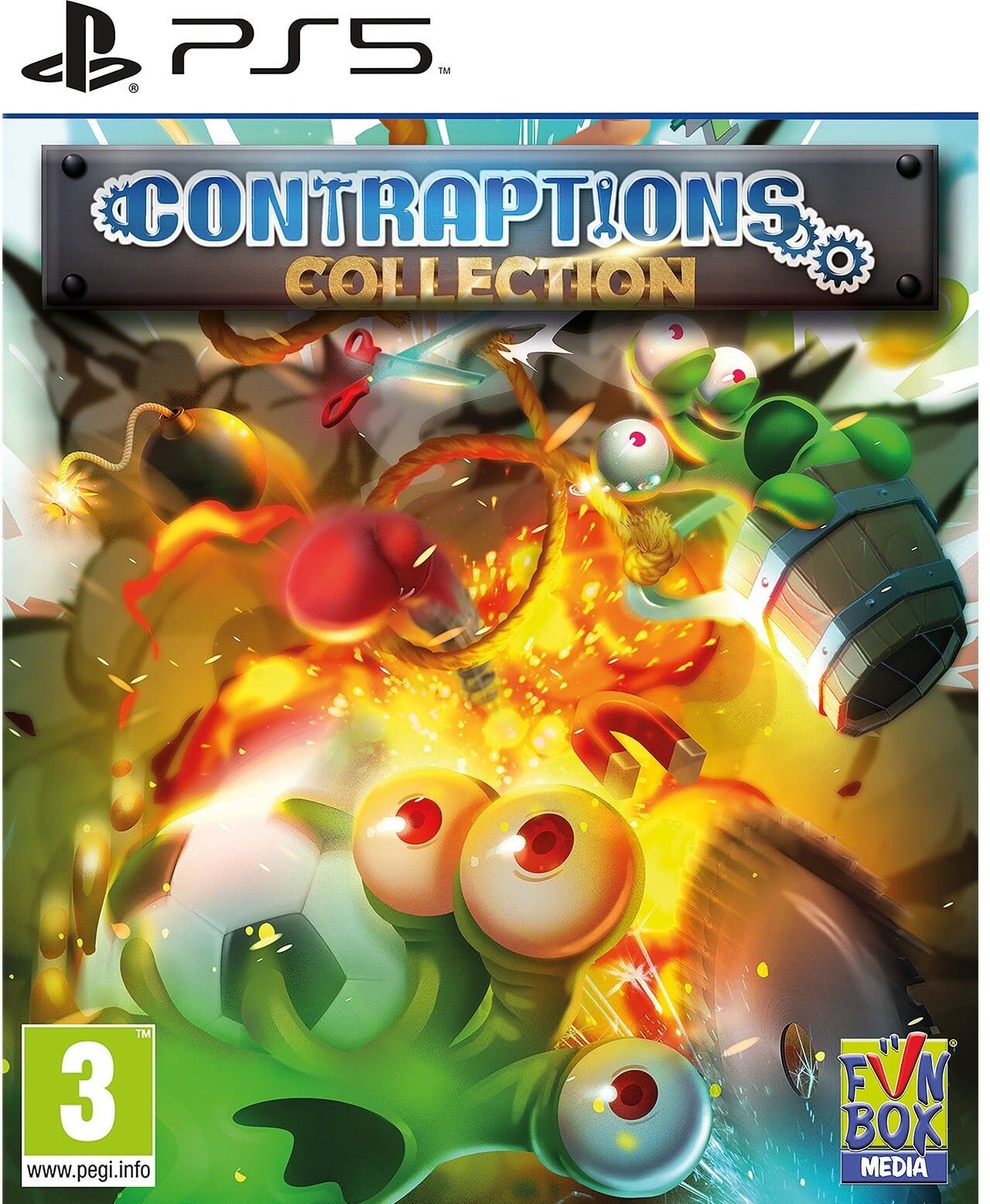 Funbox Media Contraptions Collection for PlayStation 5 (Disc) - Physics-based Puzzle Games - 3-in-1 Collection