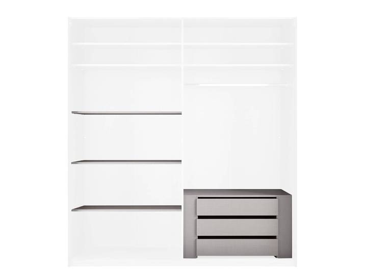 Zubehör für freshtogo Kleiderschränke 236cm Grau Classic Spanplatte, foliert