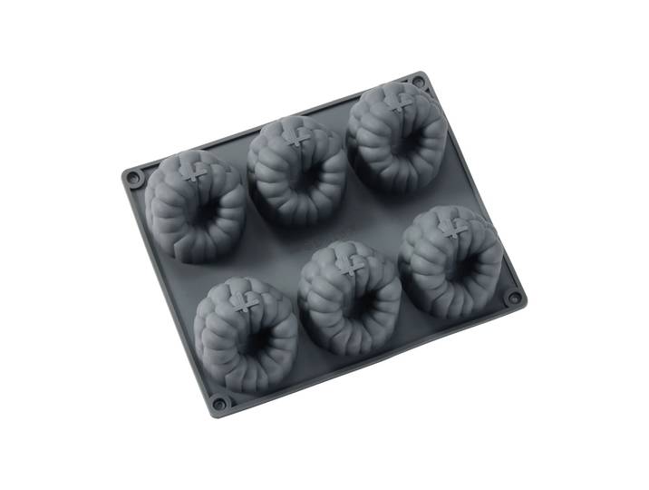 Dorre Moule à gâteau Beck Gris, framboise, silicone, 6 pcs