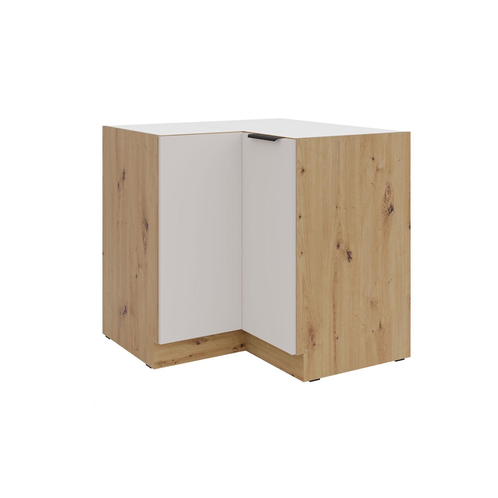 Küchen Eckunterschrank 90x90 cm Küche SOLANO Kaschmir beige Küchenzeile