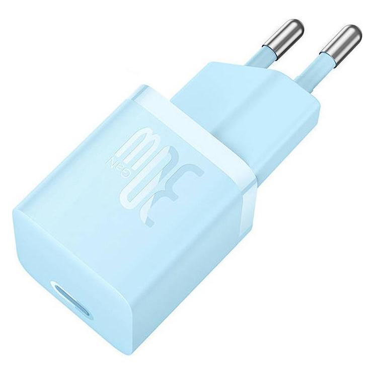 Baseus Mini wall charger GaN5 30W (blue) (30 W, 1 Port) (CCGN070603)