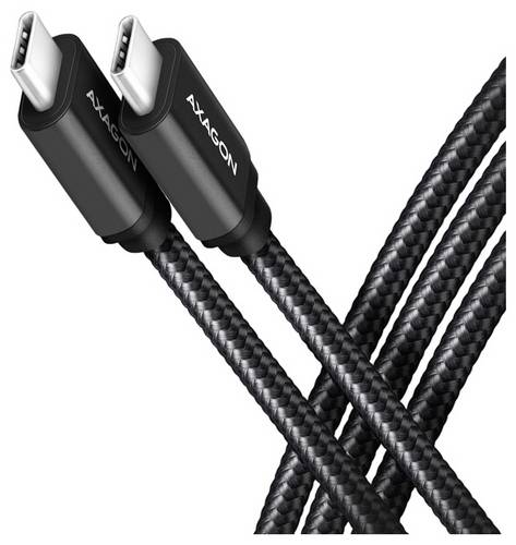 AXAGON USB-C Kabel USB 3.2 Gen1 USB-C Stecker 1m Schwarz vergoldete Steckkontakte BUCM3-CM10AB