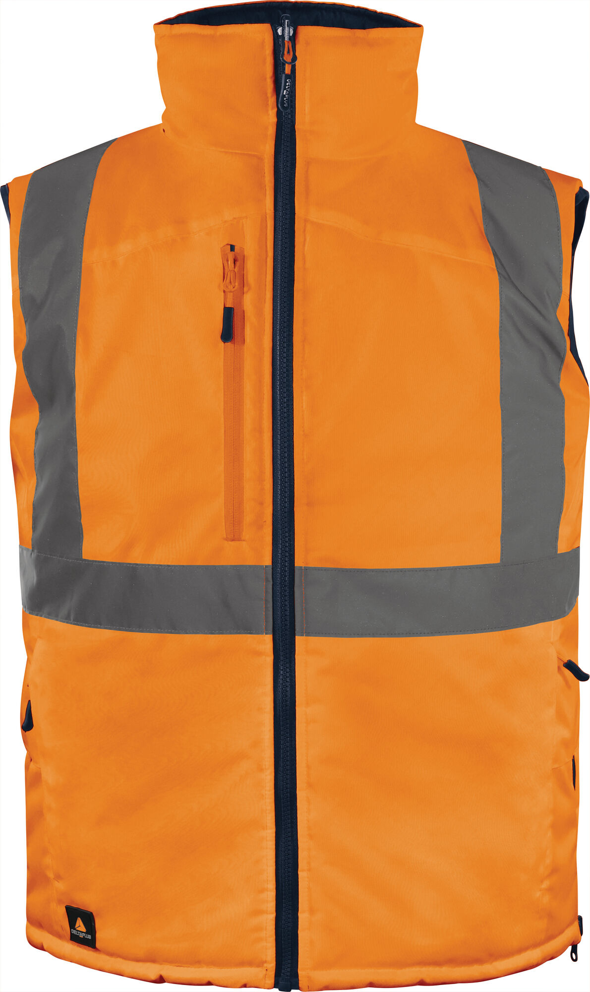 Gilet sans manche réversible HV orange/bleu marine TM DELTA PLUS FIDJ3HVORTM Orange fluo