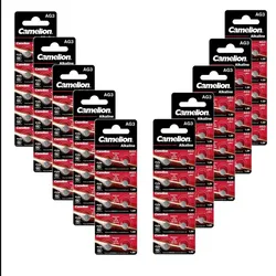 100 Stück Camelion Knopfzelle, Uhren-Batterie LR41 AG3 (10x 10er Blister)