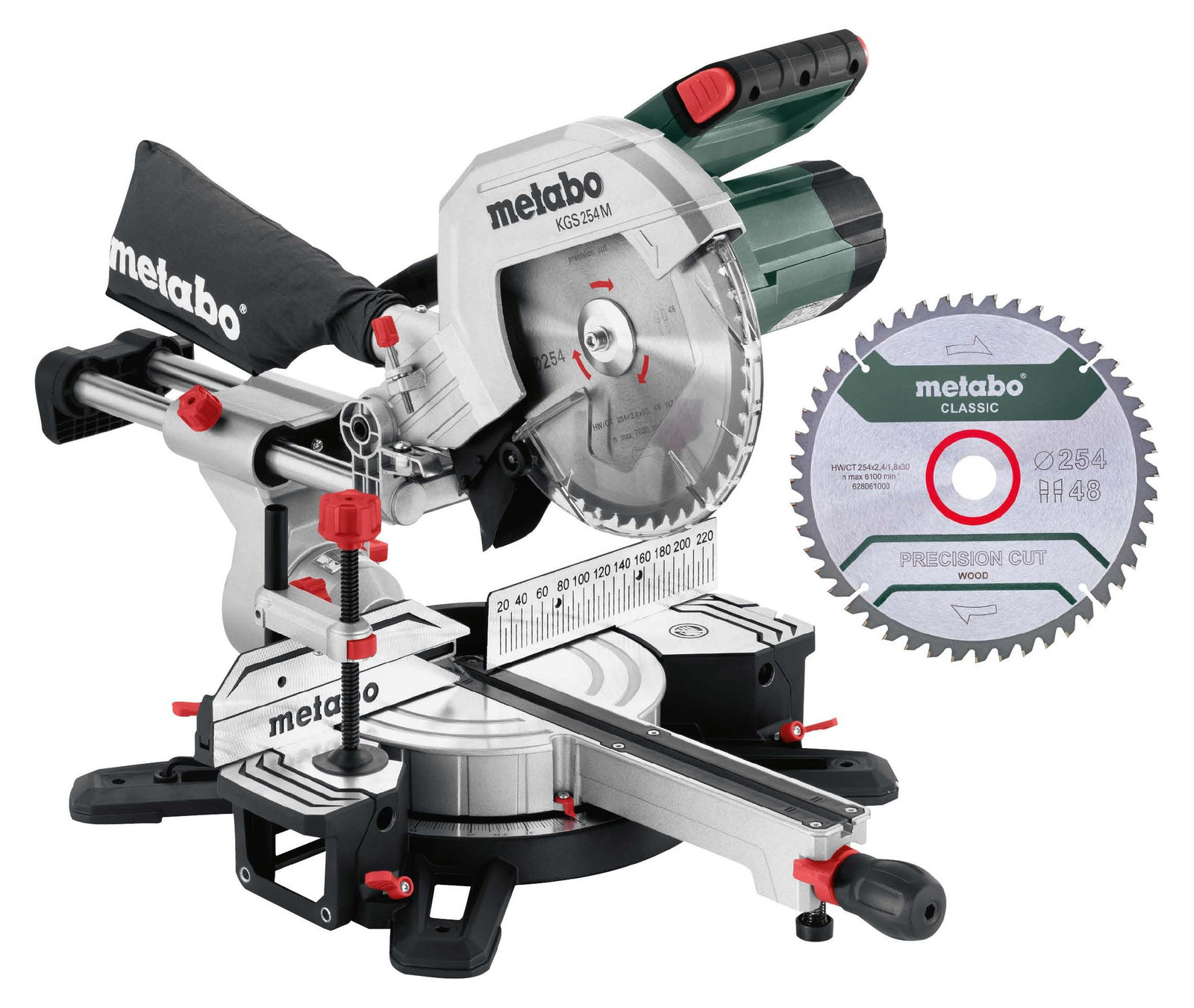 Metabo KGS 254 M verstelbare verstekzaagset inclusief zaagblad