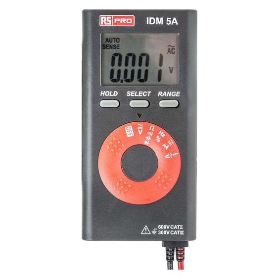RS PRO IDM5A Digital Wallet Multimeter (CAT II 600V, CAT III 300V, Hand-Multimeter) (1233251)
