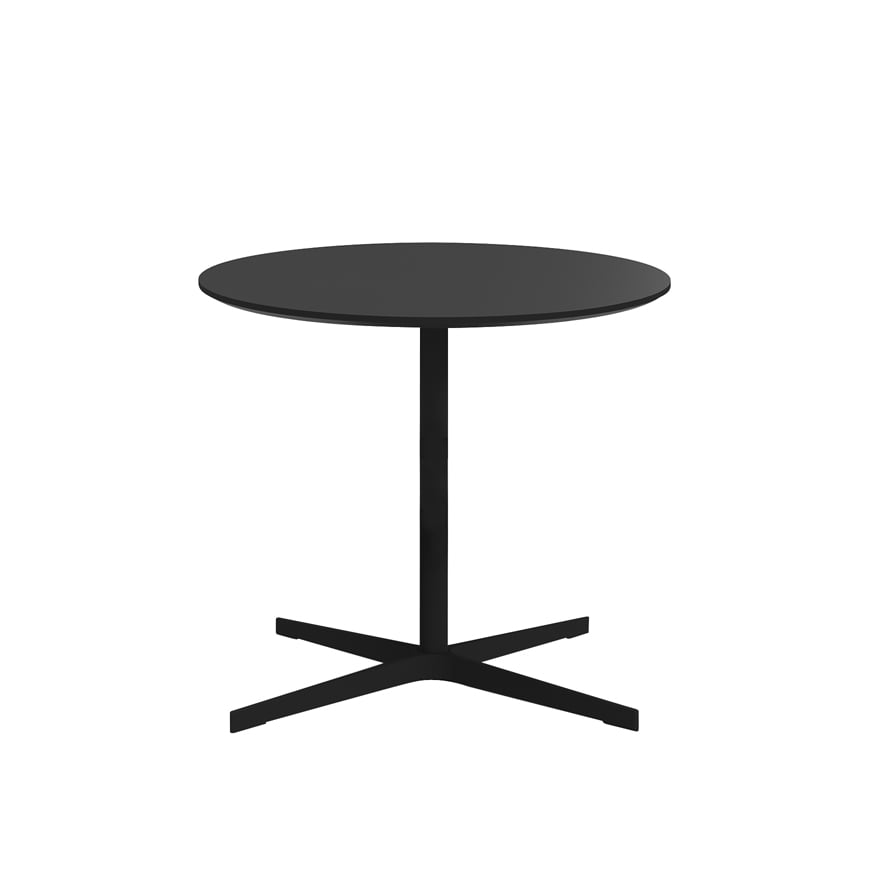 Lapalma Auki Tisch (Ø 60cm, schwarz lackiert, Laminat weiß) Ø 60cm | schwarz lackiert | Laminat weiß P81BP+P1605