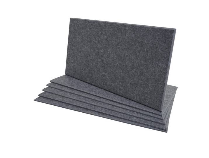 Jamb Akustikwandpaneel Grau Komplett-Set, Textil, 30x60x1 cm, Wandverkleidung, Akustikpaneele