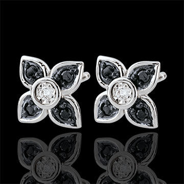 Edenly Ohrringe DÃ¤mmerschein - Schwarze Lilien - Schwarze Diamanten