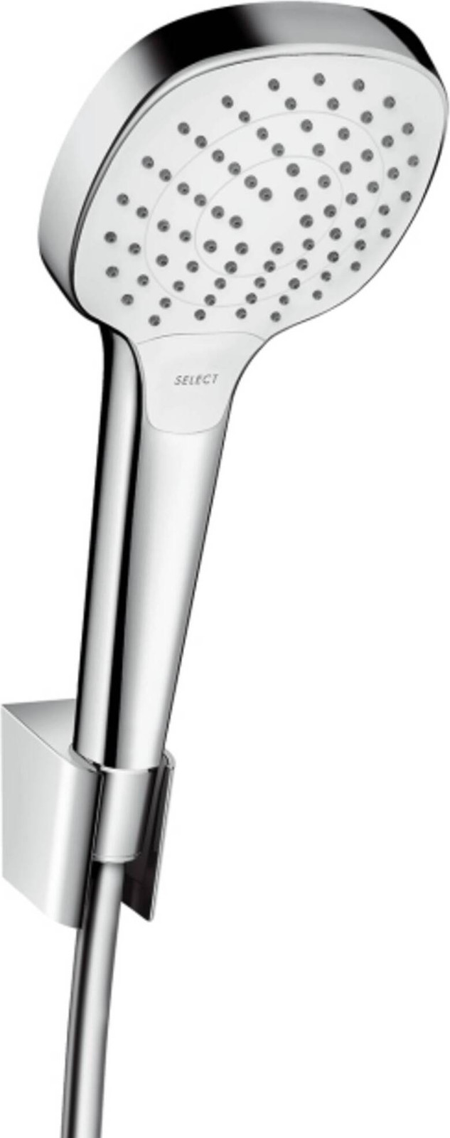 Hansgrohe Croma Select E Doucheset met Douchekop, Houder en Doucheslang 1,25m - Wit/Chroom