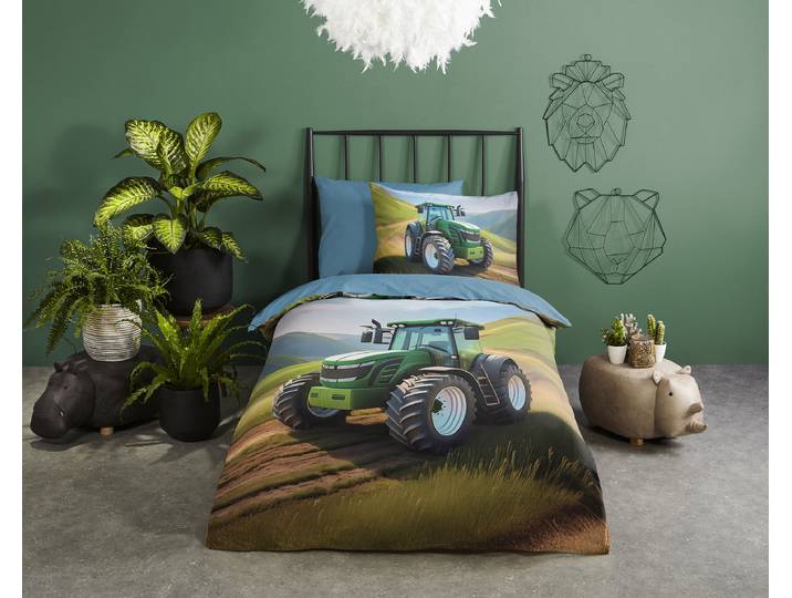 Linge de lit enfant Aart Vert/Bleu/Multicolore