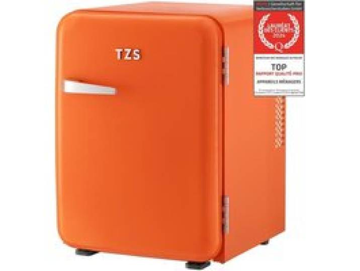 Mini Réfrigérateur Portable 40L Mini Frigo de Chambre ou Hôtel - Silencieux Réglages de Température Retro Orange