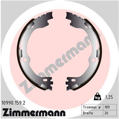 ZIMMERMANN Bremsbackensatz, Feststellbremse 109901592 Hinterachse für KIA