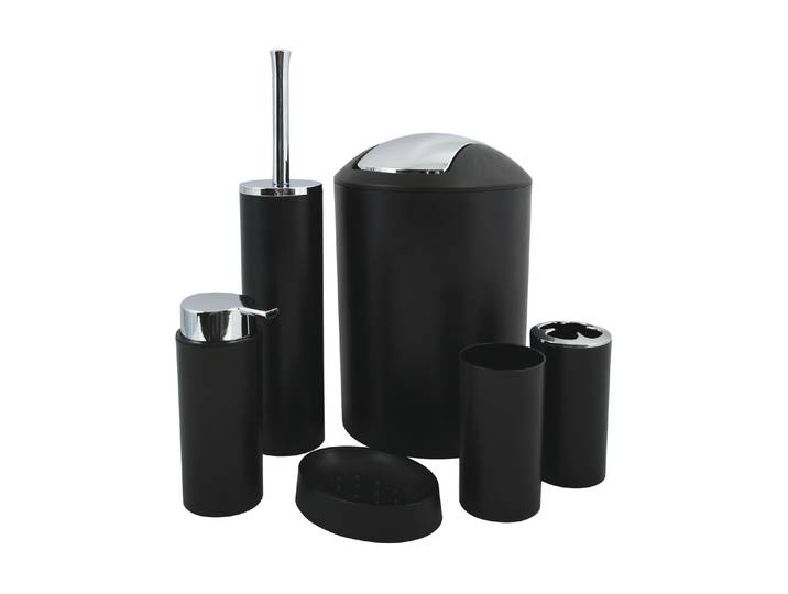 Badaccessoire-Set MSV Next 2 Dreams , schwarz, Polypropylen (PP), Badaccessoires-Sets, Badaccessoire-Set