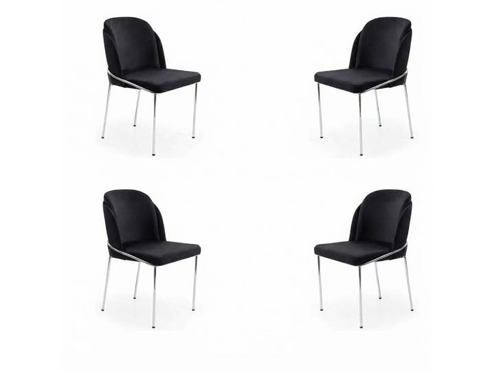 Xlmoebel Polsterstuhl Esszimmerstühle im modernen Lounge Design mit edler Polsterung (4x Stühle, 4 St), Hergestellt in Europa