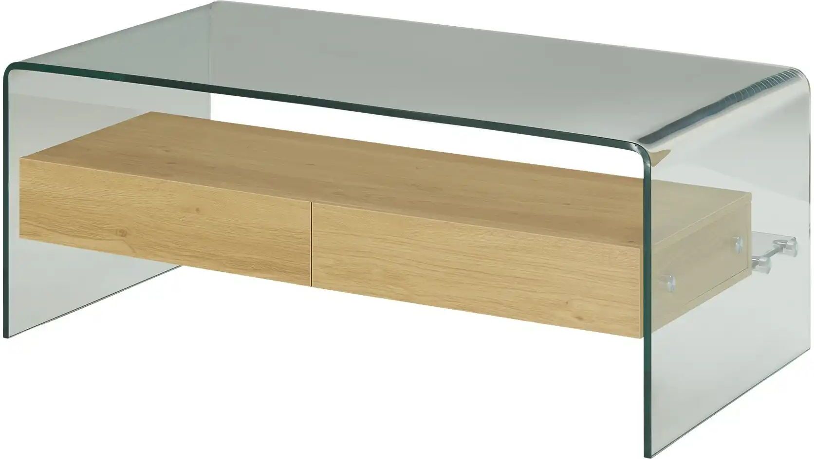 Höffner Couchtisch  Tessera ¦ transparent/klar ¦ Maße (cm): B: 55 H: 42