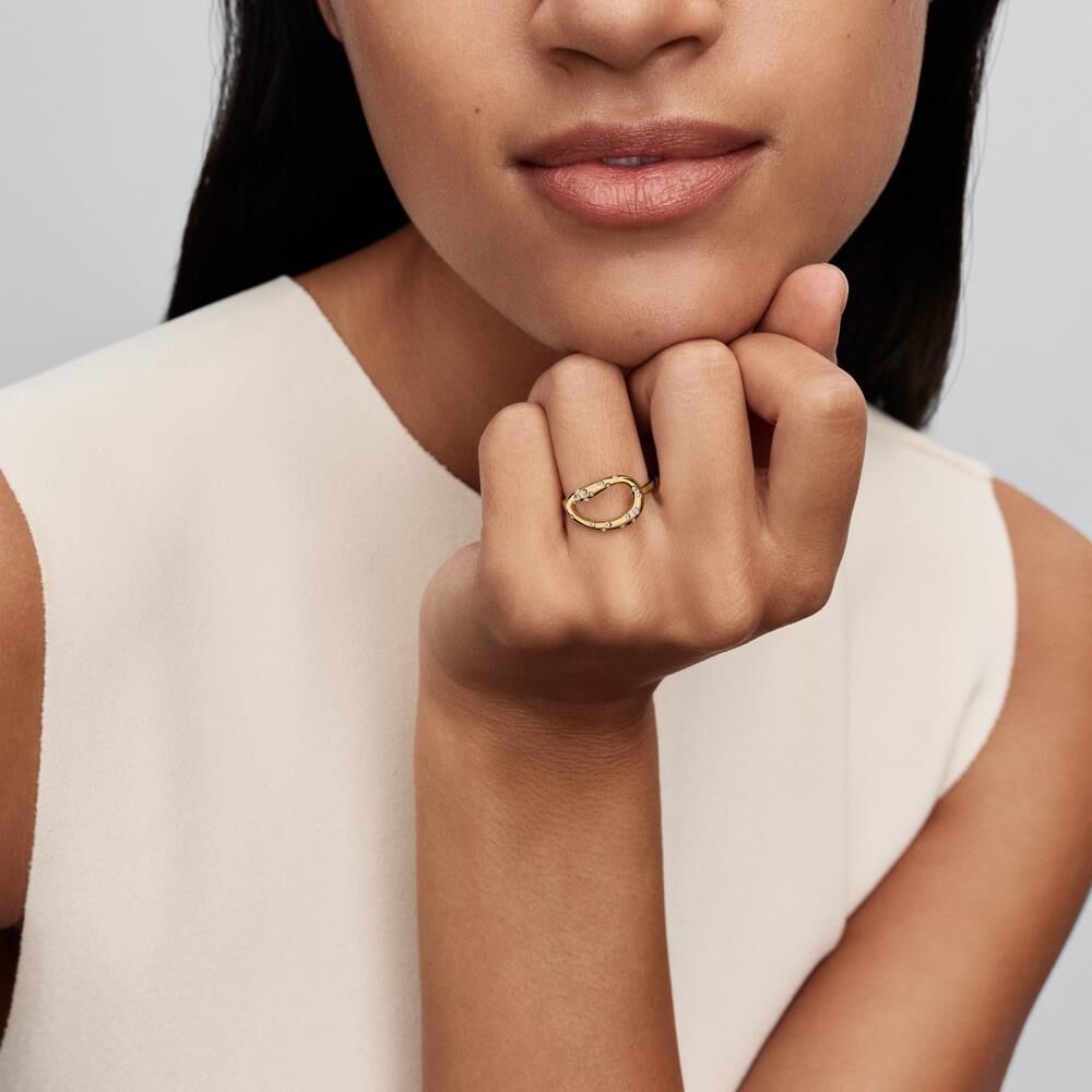 Pandora Essence Damenring mit Zirkonia, IP Gold gold