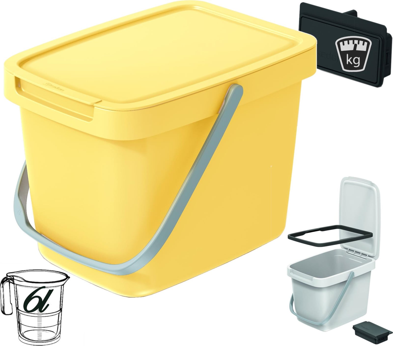 Prosperplast Systema Q Collect NHW6 Mand - lichtgeel
