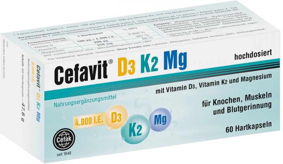 Cefavit D3 K2 Mg 4.000 I.e. Hartkapseln