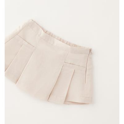 Minirock MINIBANDA "BABY GIRL SKIRT", Mädchen, Gr. 86, beige (sand), 64% Leinen, 36% Baumwolle, Röcke Minirock