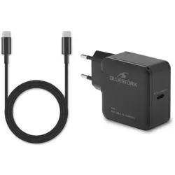 Bluestork GAN TECH 65W - USB-C/Noir (65 W, 1 Port), USB Ladegerät, Schwarz