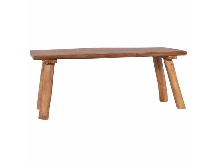ELORAN Meuble banquette - Banc de jardin - 120 cm - Bois de teck solide - 120x(35-40)x49 cm 18034