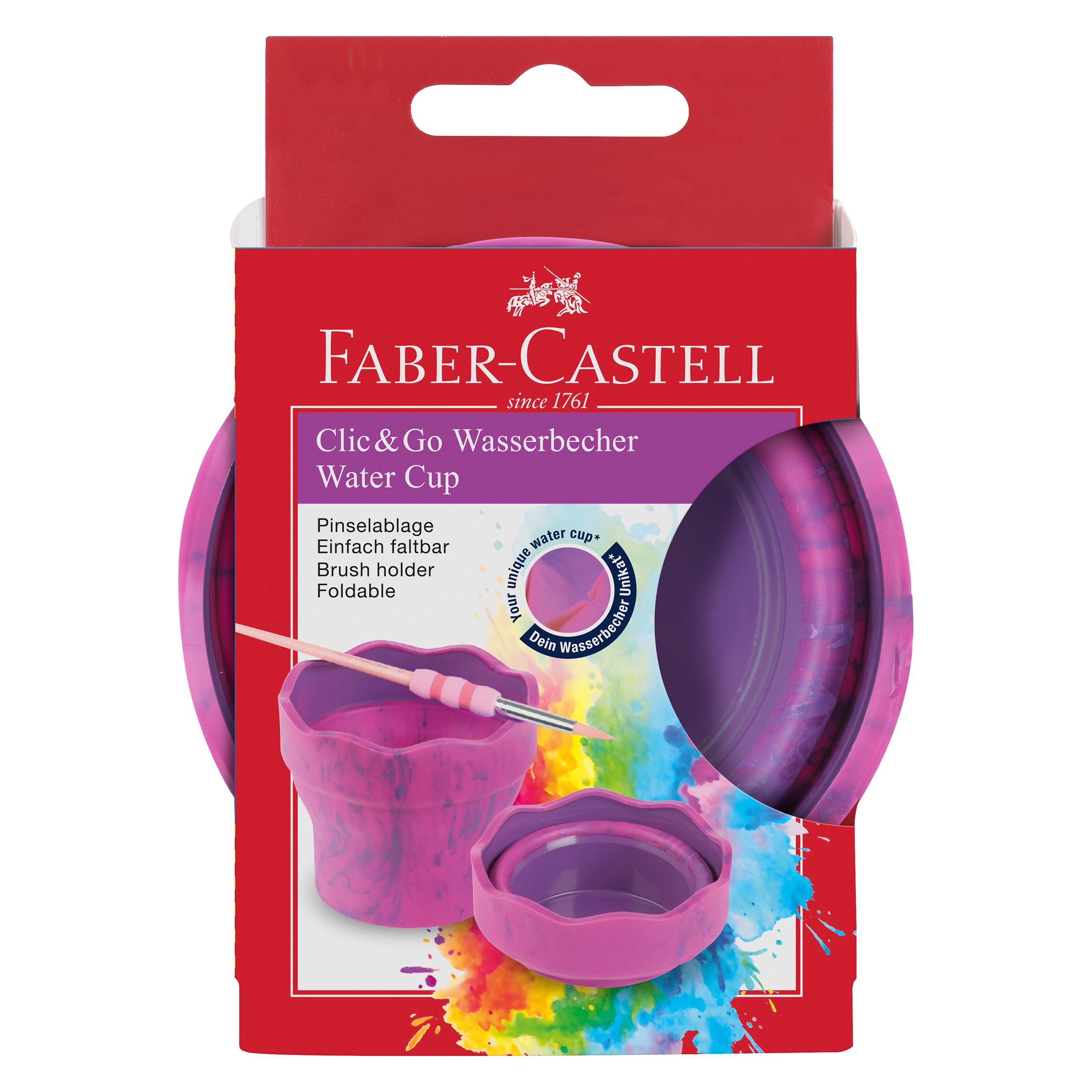 Faber-Castell Wasserbecher Clic&Go pink marble (181527)