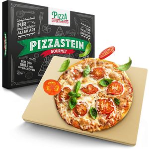 Pizza-Divertimento Pizzastein Gourmet bis 900°C, aus Cordierit, für Backofen und Grill, 38 x 30 cm