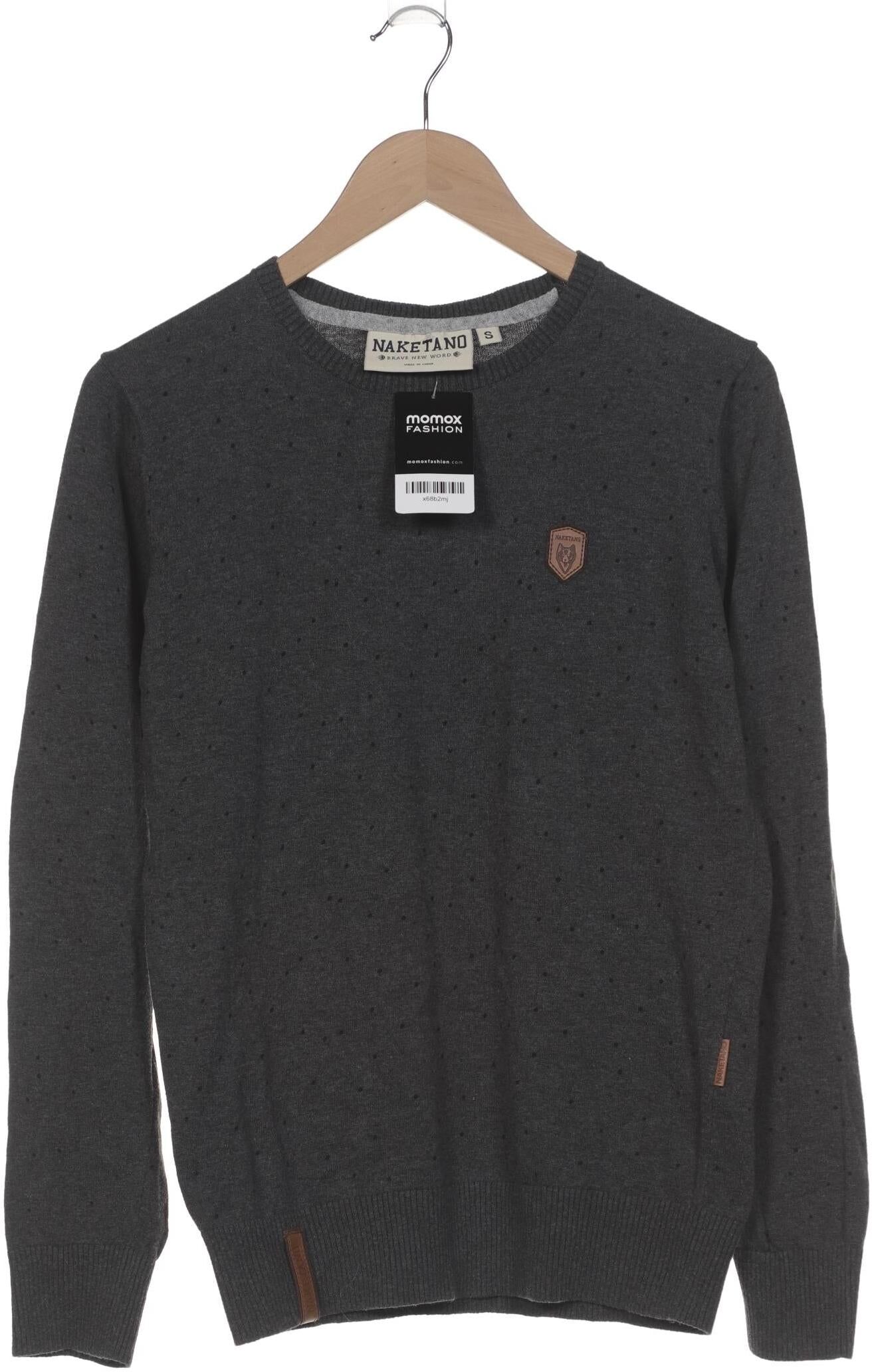 Naketano Damen Pullover, Grau, Gr. S, Baumwolle - Second Hand