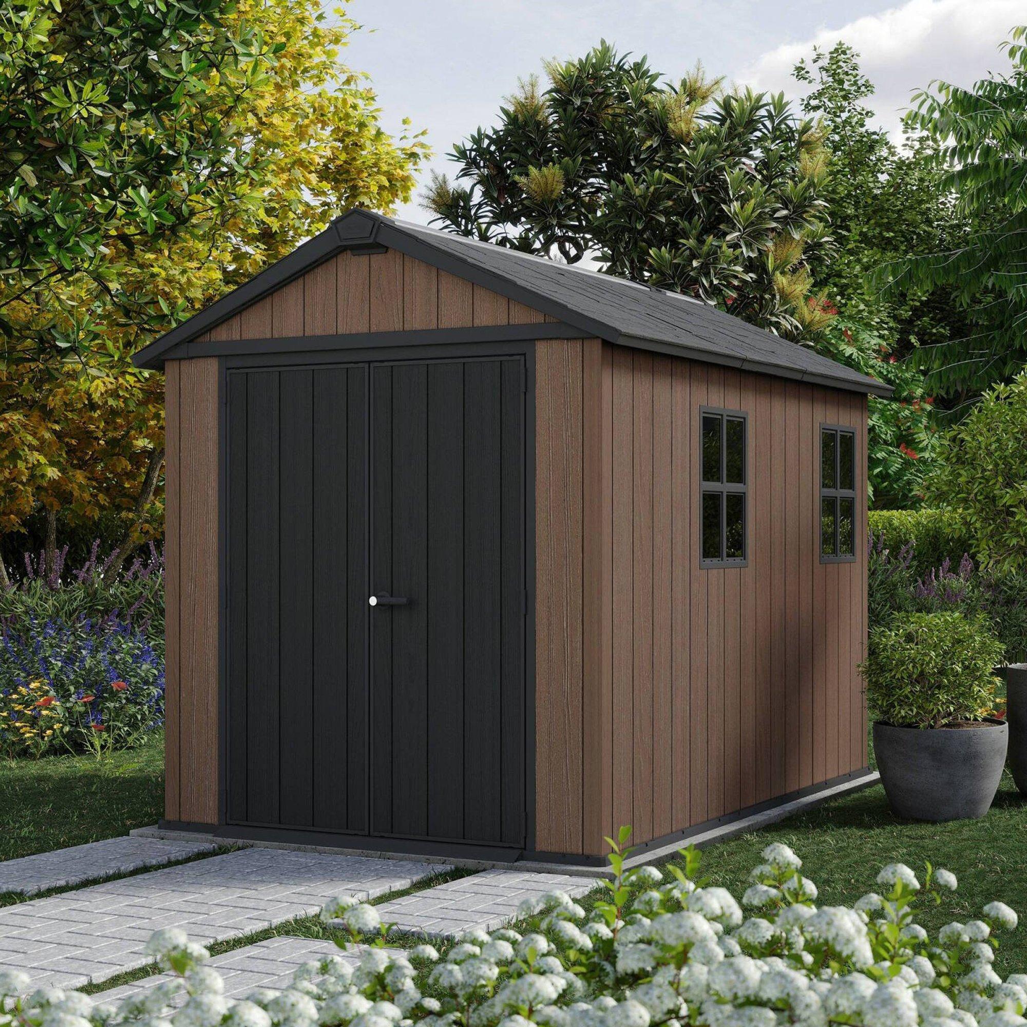 Gartenhaus Dmora Kincardine 230x287x246h cm Braun, Wetterfest, Mit Fenstern