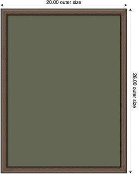 Amanti Art Olive Driftwood Canvas Magnetic Board, Cordelia Framed Memo Board