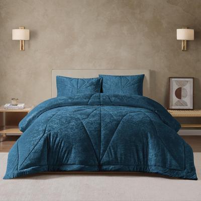 Haven & Willow Gabriel 2pc/3pc Reversible Crushed Velvet Geometric Quilted Comforter Set