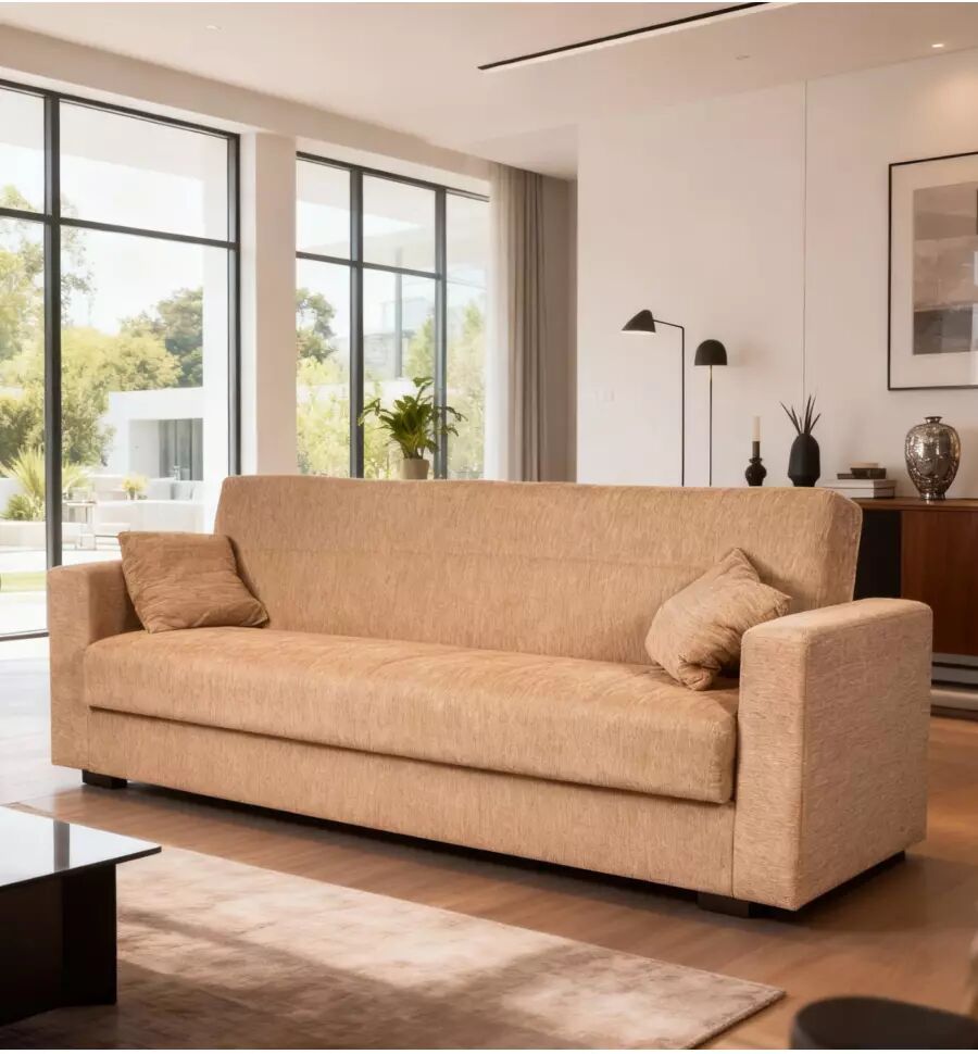 BellaHome DIVANO LETTO 3P NORA BEIGE
