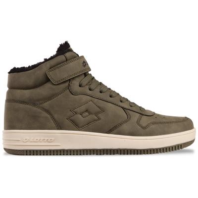 Sneaker LOTTO, Herren, Gr. 37, grün (olive, schwarz), Synthetik, Schuhe Sneaker, - mit wärmendem Innenfutter