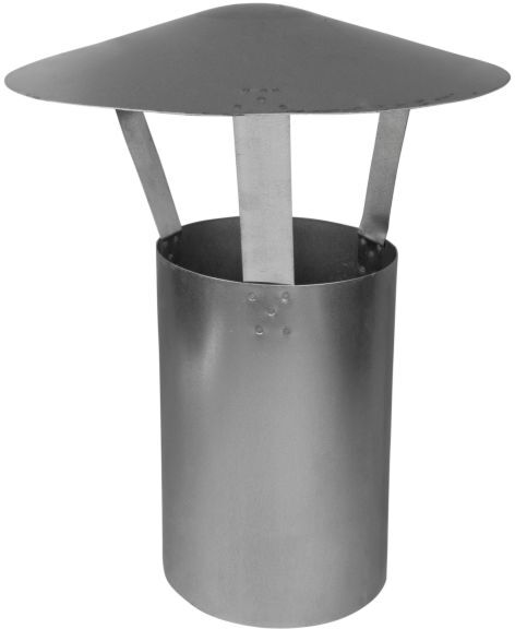 Bertrams Fal Regenhut 13RH120 Ø 120 x 0,6 mm, mit Rohrstutzen
