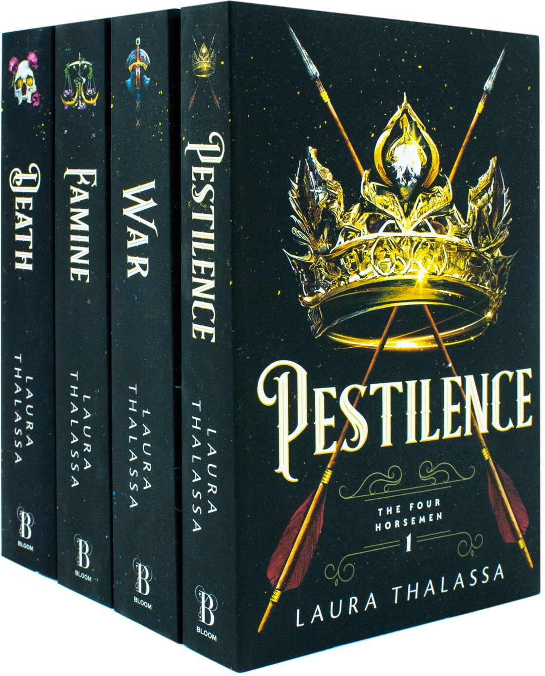 Sourcebooks The Four Horsemen Series 4 Books Collection Set by Laura Thalassa - Pestilence, War, Famine & Death - Paperback Dark Fantasy Romance Box Set