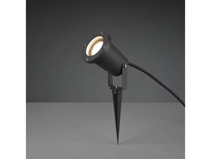 Trio Lighting Erdspießstrahler UBANGI, anthrazit, Metall, IP65, GU10 UBANGI, schwarz, Aluminium, Modern