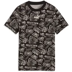 PUMA Mid90s Allover Print T-Shirt Jungen 01 - PUMA black 152