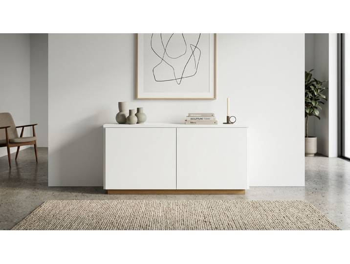 20 cm tiefe Kommode nach Maß - Sideboard wie vom Tischler MDF Beschichtet MDF Weiß matt